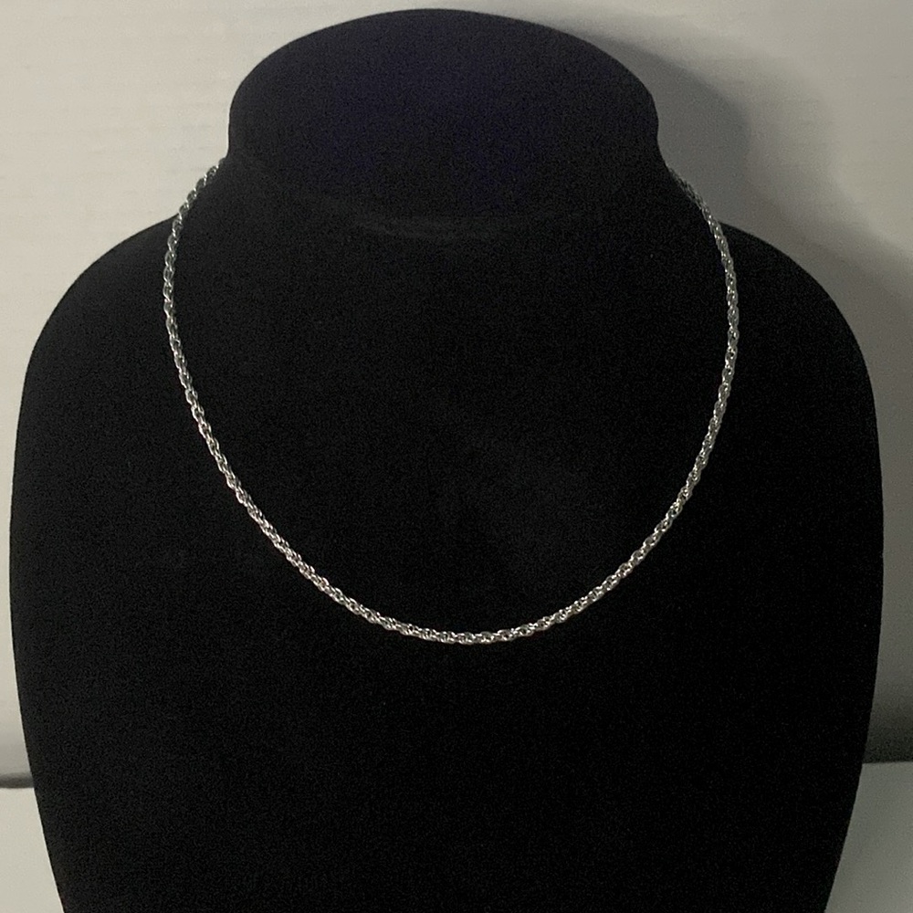 Elegant Silver-Finish Chain Necklace